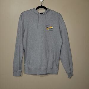 Billabong Hoodie Men's Double Sided Logo Pullover Pocket, Gray, Small